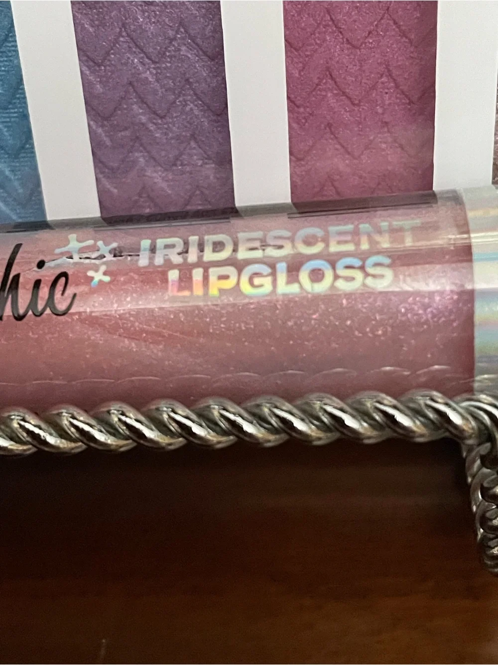 L.A. COLORS 16-Color Shimmer Eyeshadow Palette — and pink lip gloss new